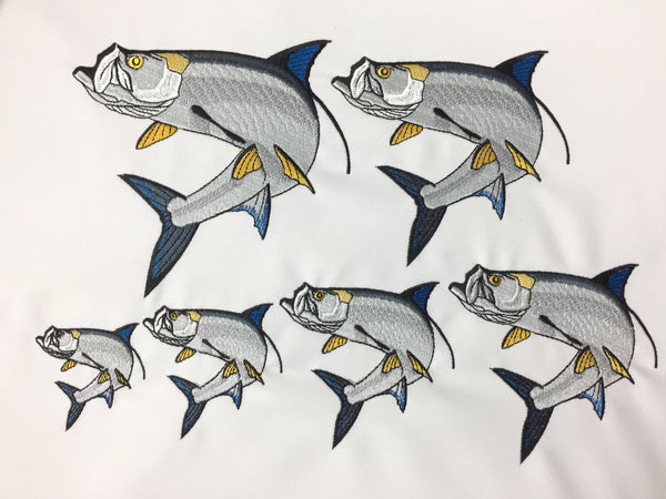 Tarpon Fish Embroidery Design