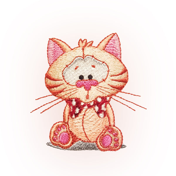 Cute Cat Embroidery Design